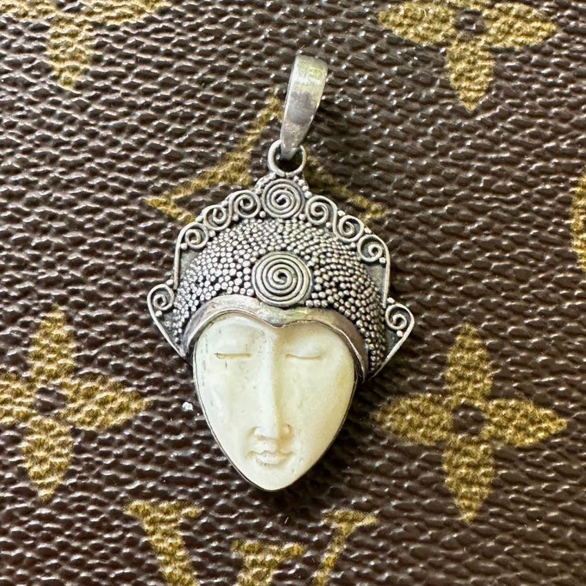 Vintage Goddess Sterling Silver Pendant