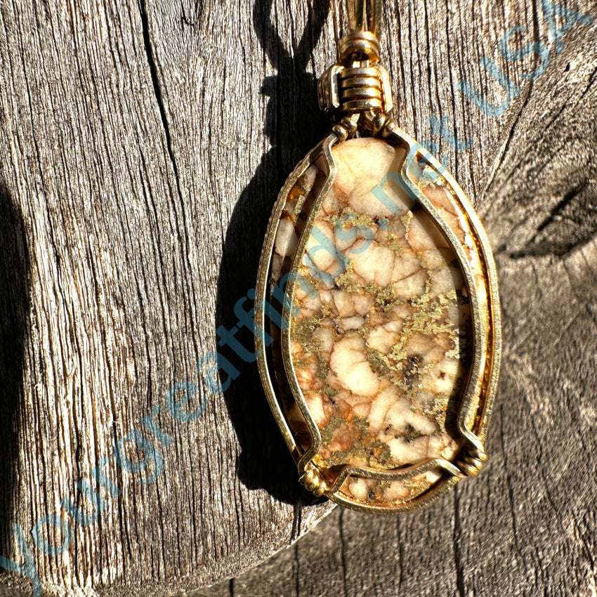 Vintage Gold Filled & In Quartz Necklace Necklace