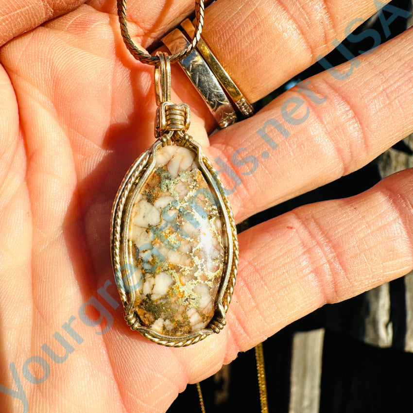 Vintage Gold Filled & In Quartz Necklace Necklace