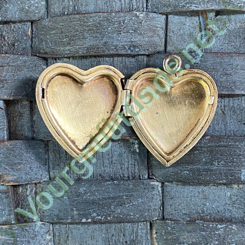 Vintage Gold Filled over Sterling Heart-Shaped Locket Pendant Yourgreatfinds