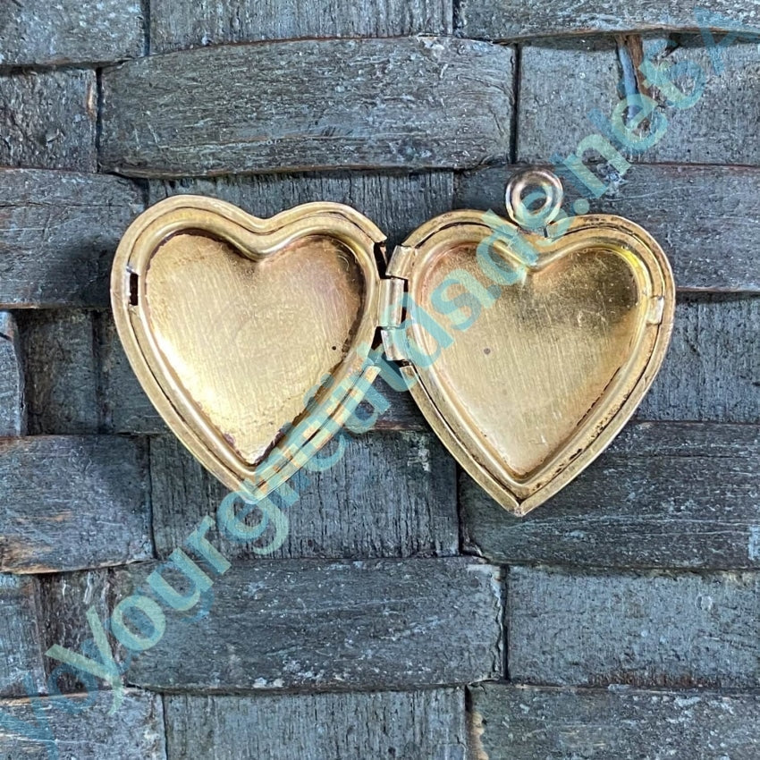 Vintage Gold Filled over Sterling Heart-Shaped Locket Pendant Yourgreatfinds