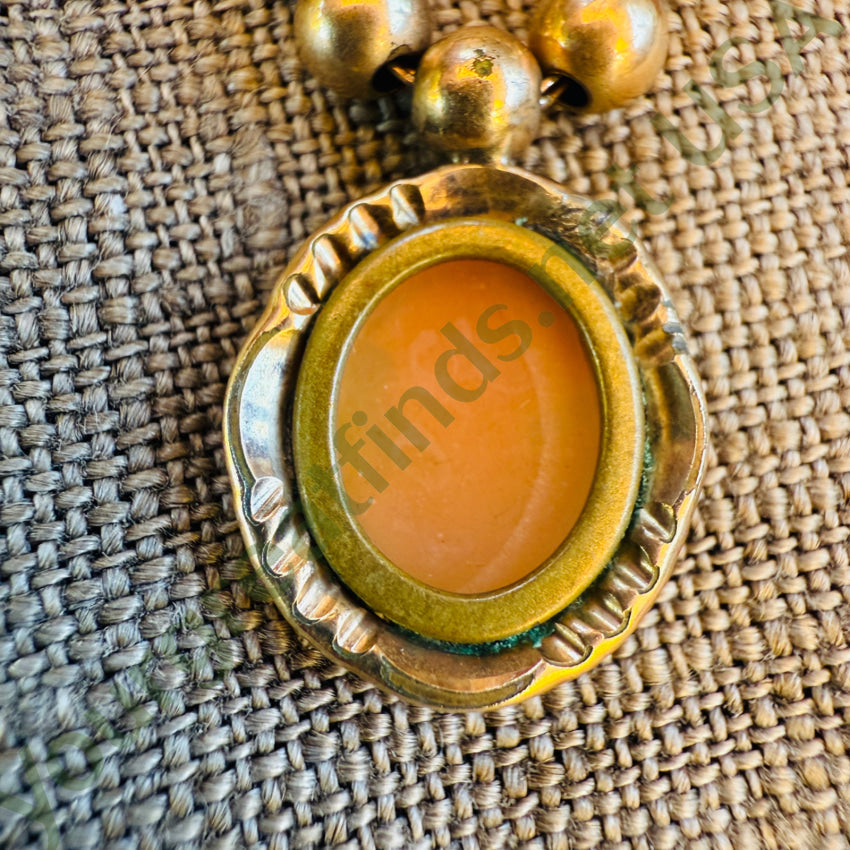 Vintage Gold Filled Triple Cameo Necklace necklace