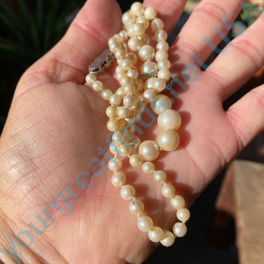 Faux pearl necklace online