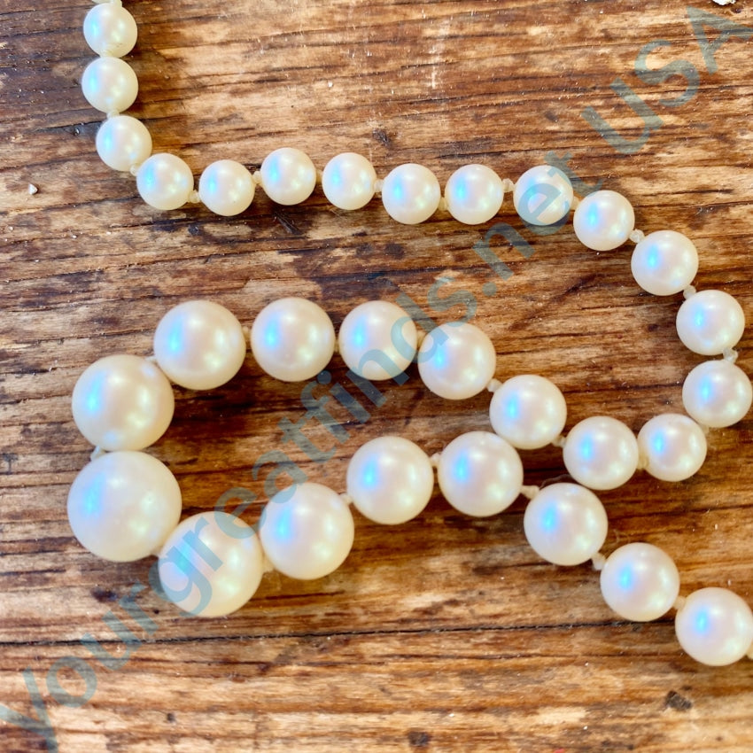 Pearl Bead Necklaces 1950's Lot of 6 Vintage Fake Pearls