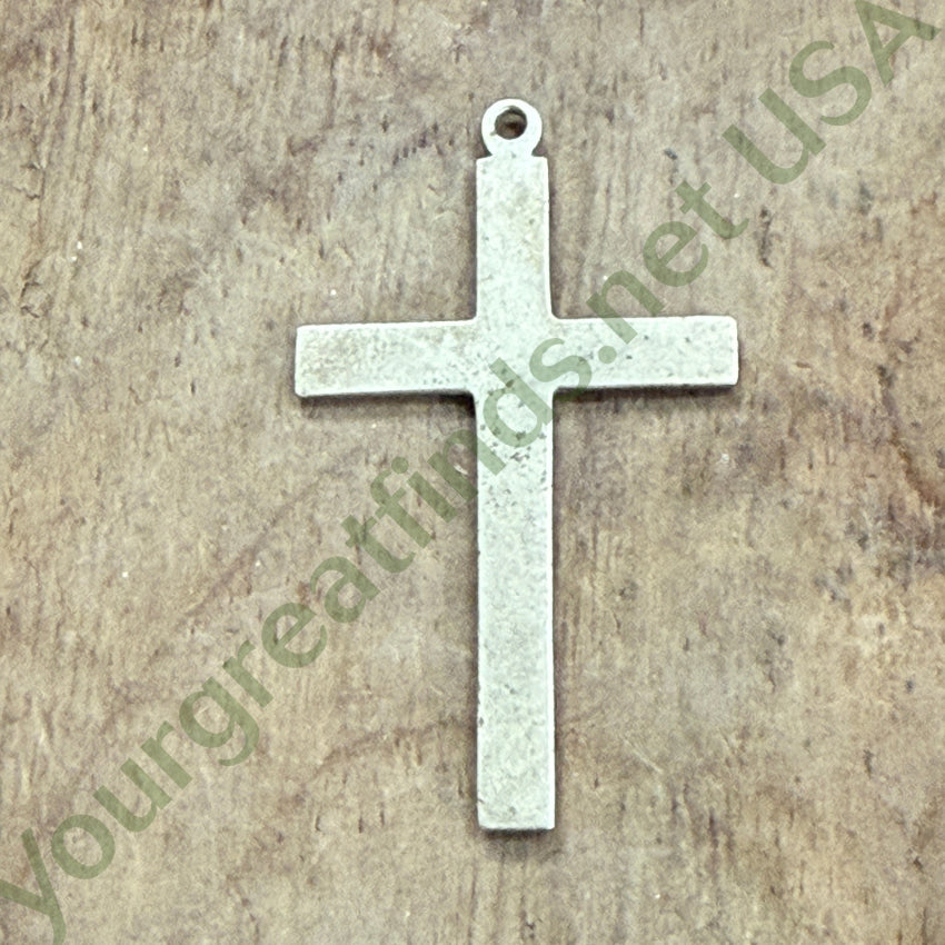 Vintage Guilloche Enamel Holy Cross Pendant pendant