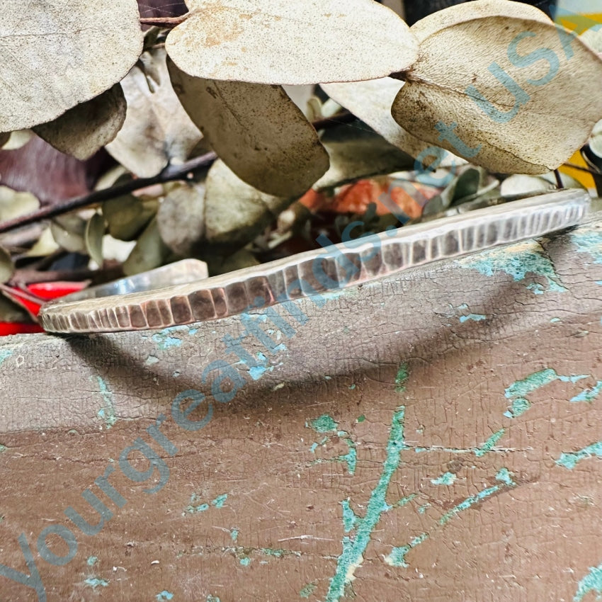 Vintage Hammered Sterling Silver Cuff Bracelet