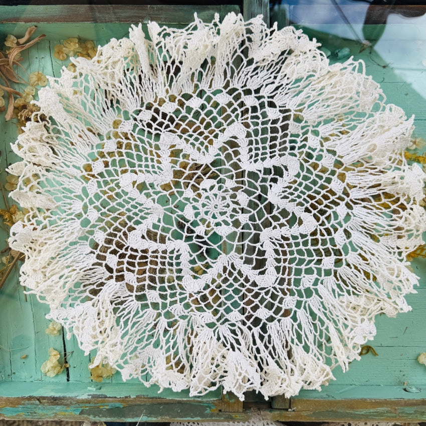 Vintage Hand Crochet Doily doily