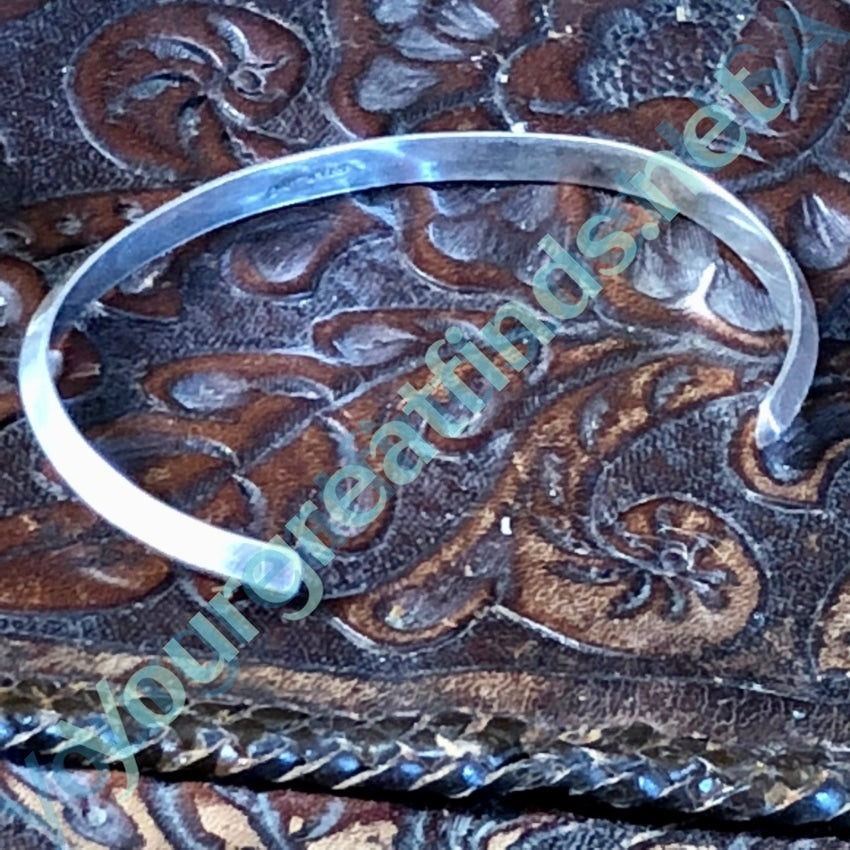 Vintage Hand Made Carinated Cuff Bracelet in Sterling Silver Yourgreatfinds