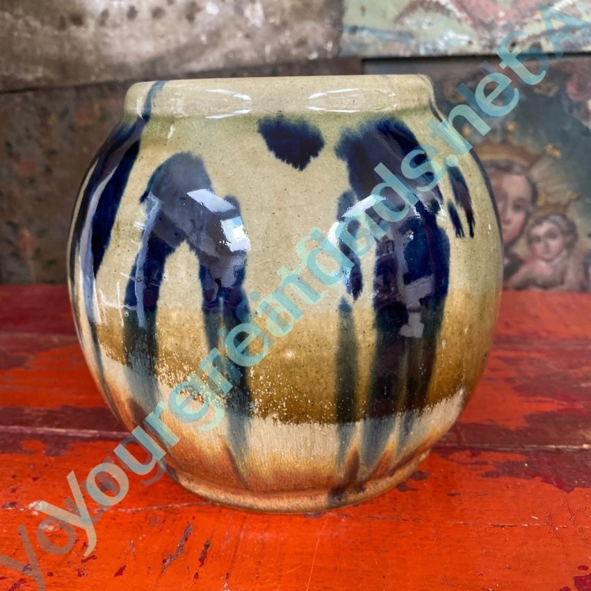 Vintage Handmade Glazed Stoneware Pot Yourgreatfinds
