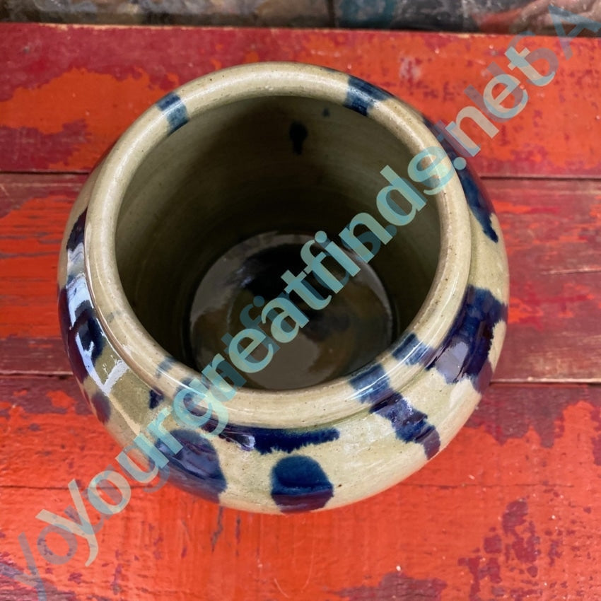 Vintage Handmade Glazed Stoneware Pot Yourgreatfinds