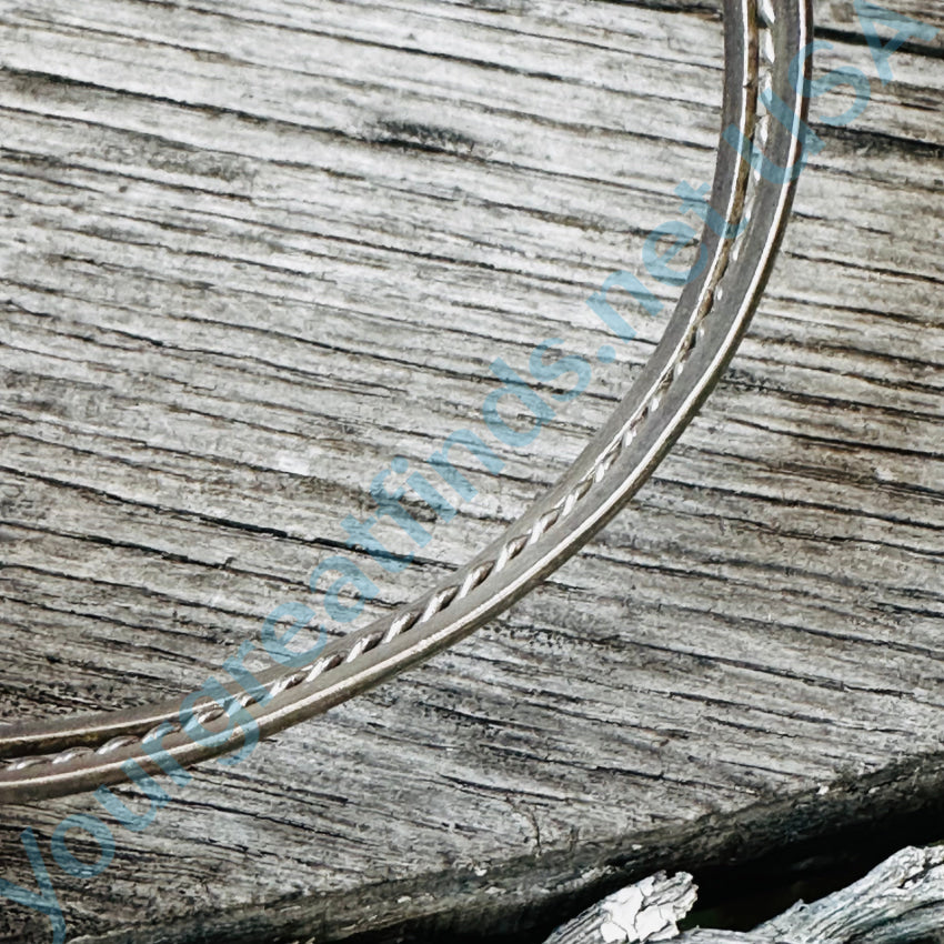 Vintage Handmade Sterling Silver Twisted Wire Cuff Bracelet