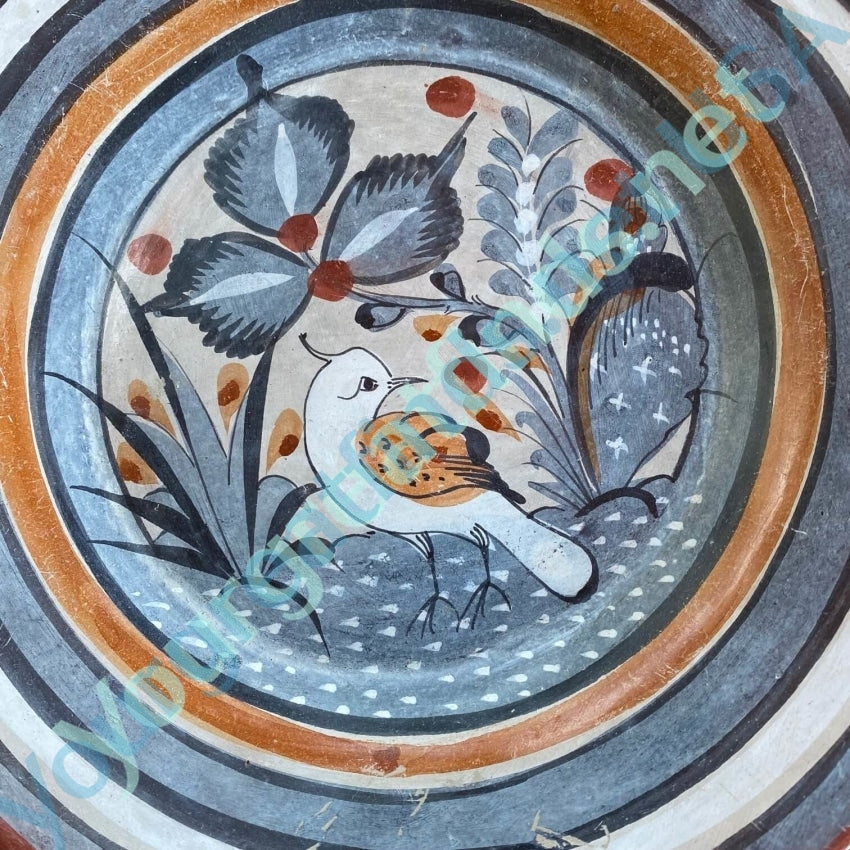 Vintage Handmade Tonola Mexican Pottery Charger Plate Yourgreatfinds