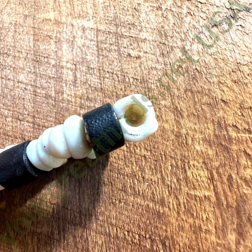 Vintage Hawaiian Puka Shell Black Coral Choker Necklace