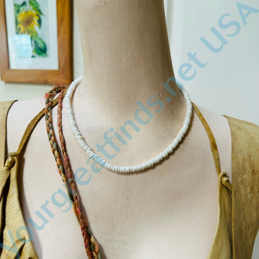 Vintage Hawaiian Puka Shell Necklace 16 3/4