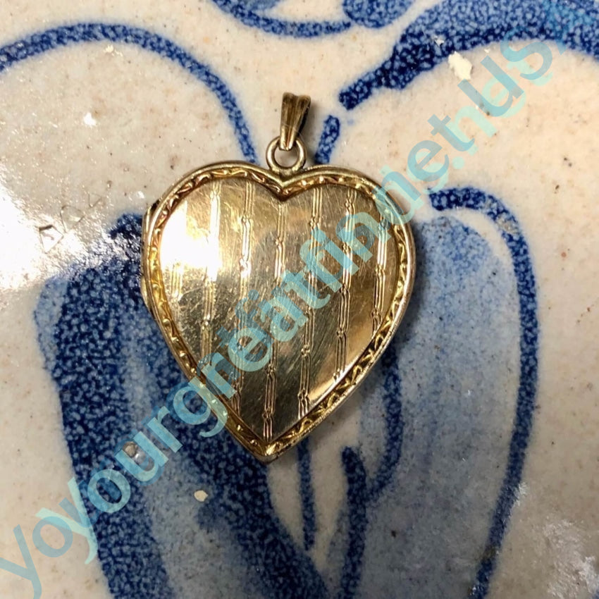 Vintage Hayward 1/20 12k GOld Filled Heart Locket Pendant Yourgreatfinds