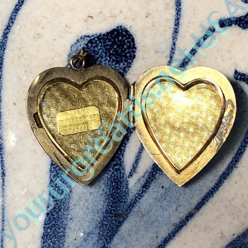 Vintage Hayward 1/20 12k GOld Filled Heart Locket Pendant Yourgreatfinds