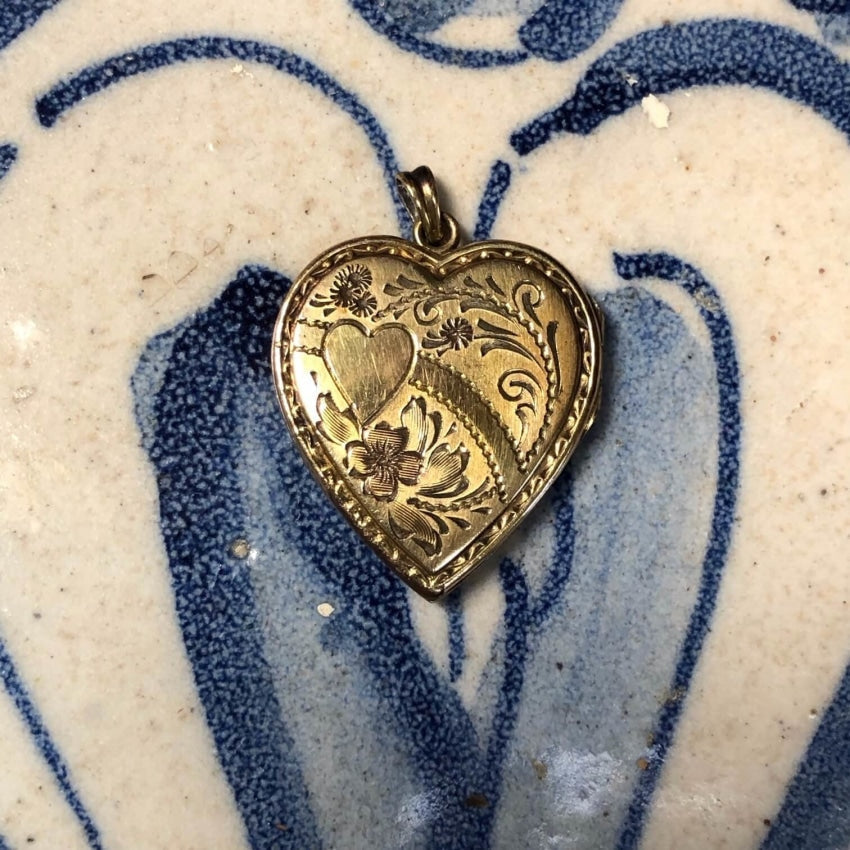 Vintage Hayward 1/20 12k GOld Filled Heart Locket Pendant Yourgreatfinds