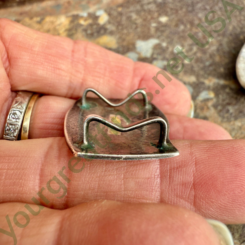 Vintage Hopi Sterling Silver & Turquoise Peyote Bird Bolo Handkerchief Slide bolo handkerchief slide