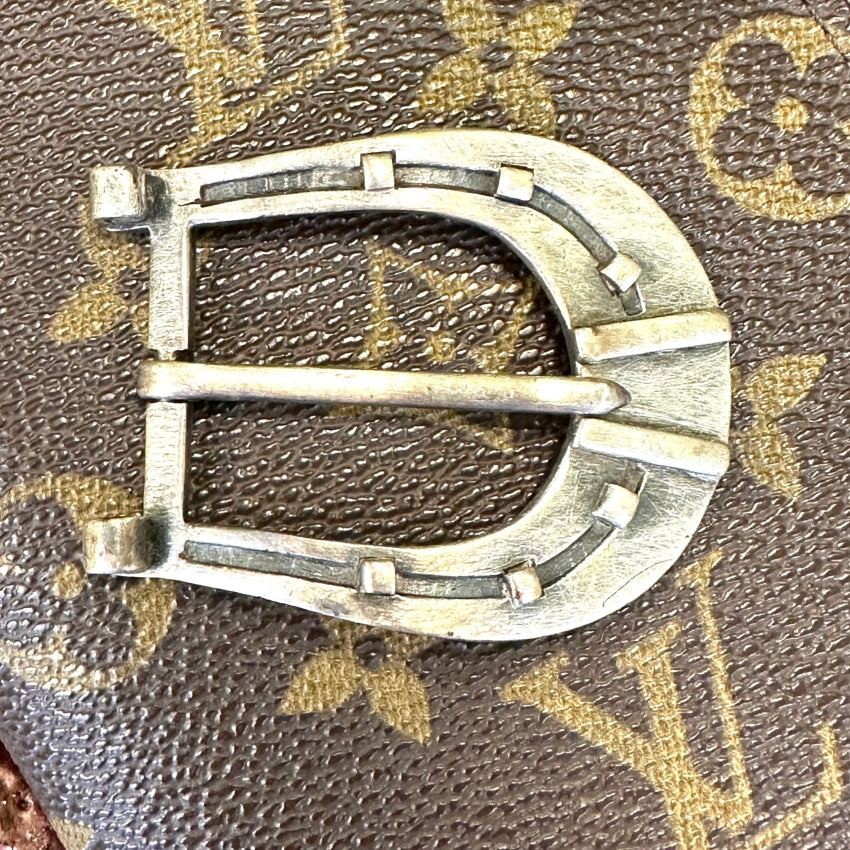 Vintage Horseshoe Belt Buckle Solid Sterling Silver Mexico