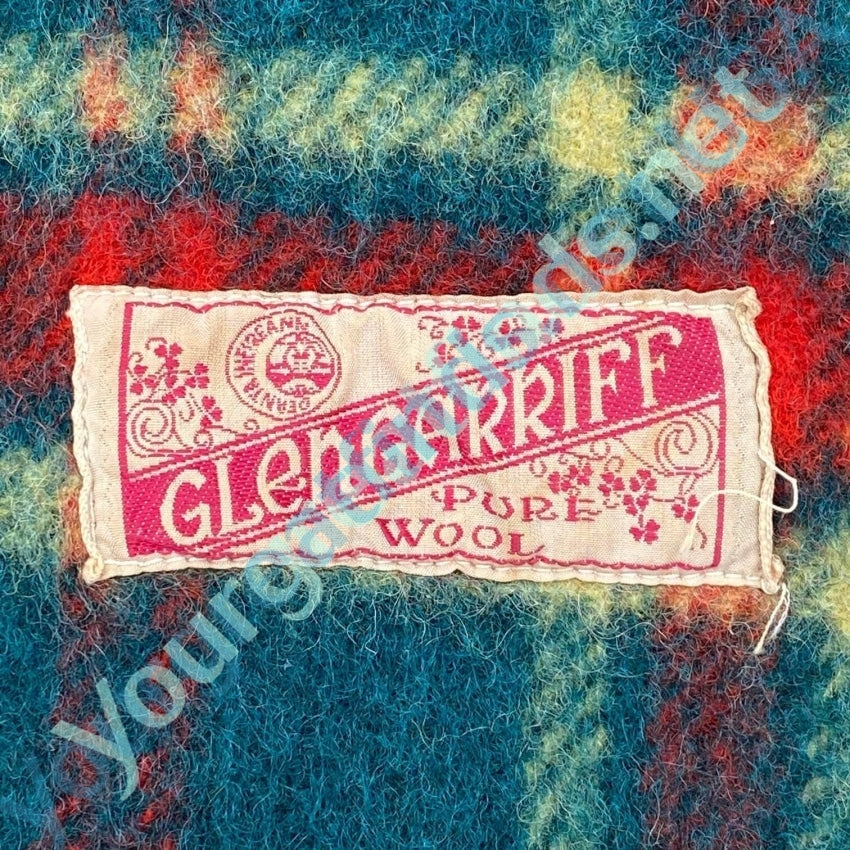 Vintage Irish Tartan Plaid Wool Stadium Blanket or Throw Yourgreatfinds
