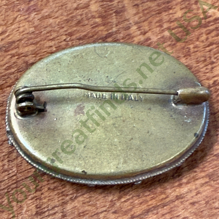 Vintage Italian Millifiore Micro Mosaic Brooch