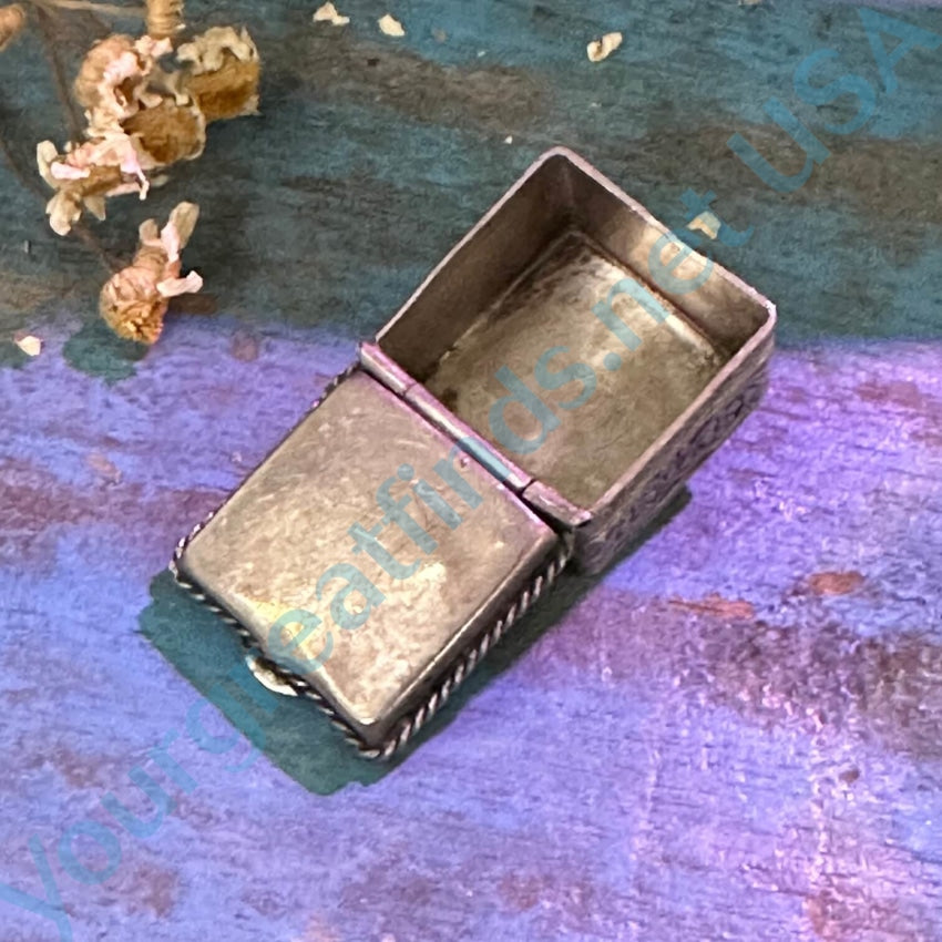 Vintage Italian Millifioré Mosaic Silver Pillbox