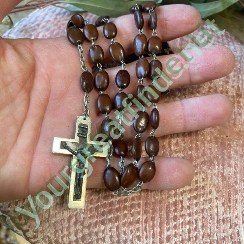 Vintage Italian Spina Christi Rosary with Reliquary Crucifix Yourgreatfinds