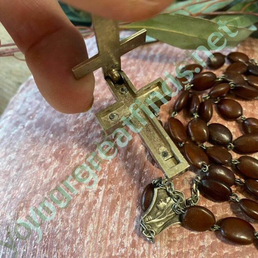 Vintage Italian Spina Christi Rosary with Reliquary Crucifix Yourgreatfinds