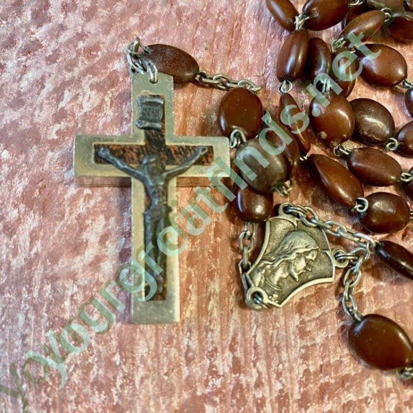 Vintage Italian Spina Christi Rosary with Reliquary Crucifix Yourgreatfinds