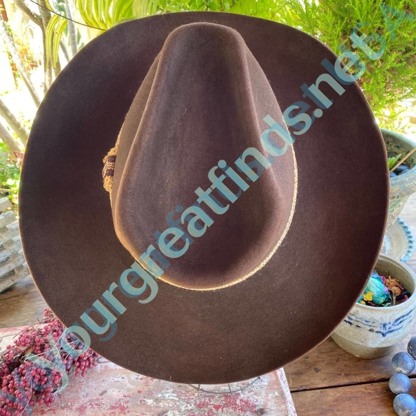 Stetson Vintage Hat 6 7/8 W/ Cowboy Box 3X Beaver