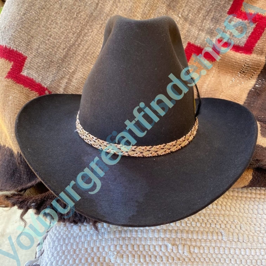 Vintage John Stetson Dark Brown 3X Beaver Cattleman Hat