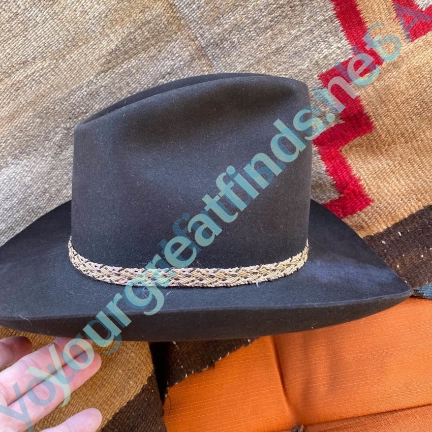 Vintage John Stetson Dark Brown 3X Beaver Cattleman Hat Yourgreatfinds
