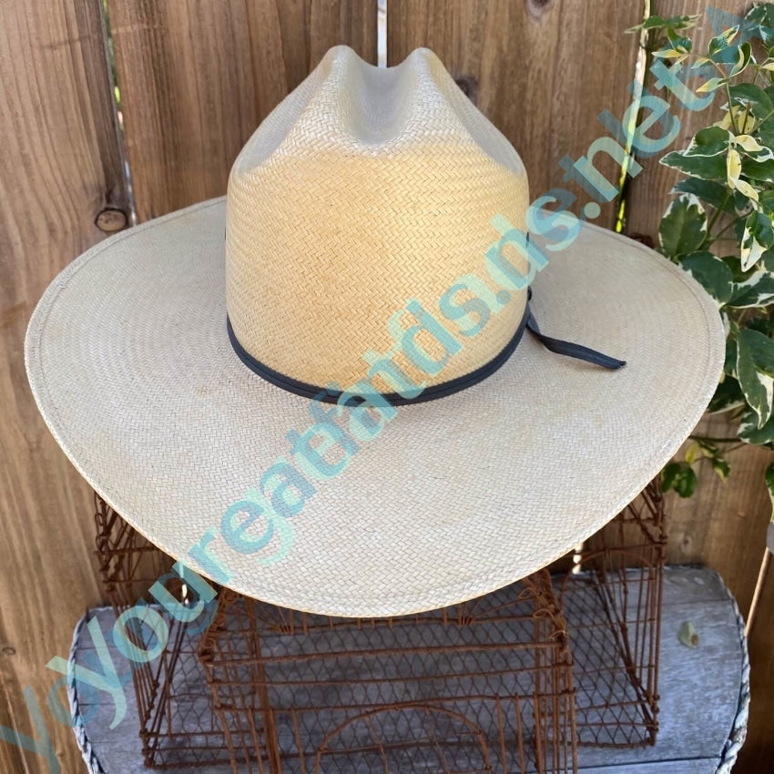 Vintage Larry Mahan Straw Western Summer Cowboy Cowgirl 7 Yourgreatfinds