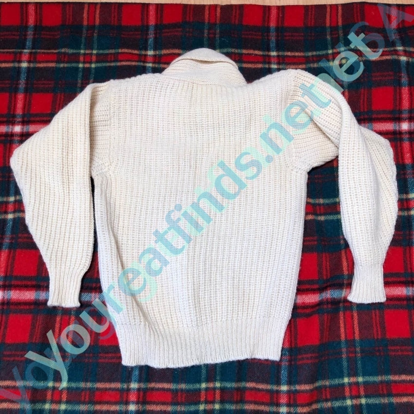 Vintage Laura Ashley 100% Winter White Wool Sweater Yourgreatfinds