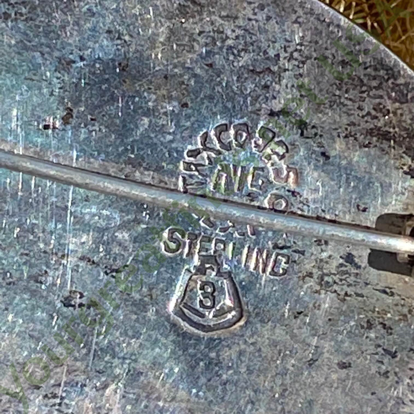 Vintage Mexican Cactus Agave Harvester Pin Sterling