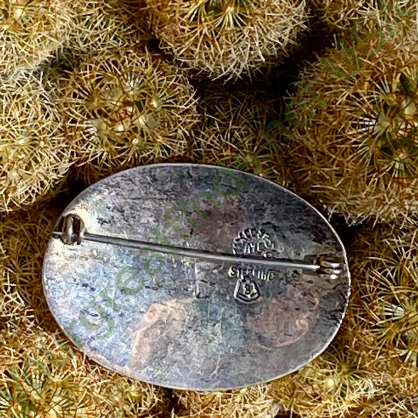 Vintage Mexican Cactus Agave Harvester Pin Sterling