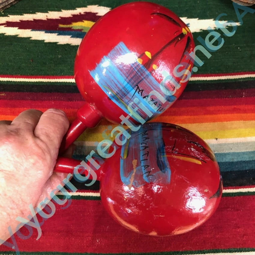 Vintage Mexican Maracas Made of Gourds Yourgreatfinds