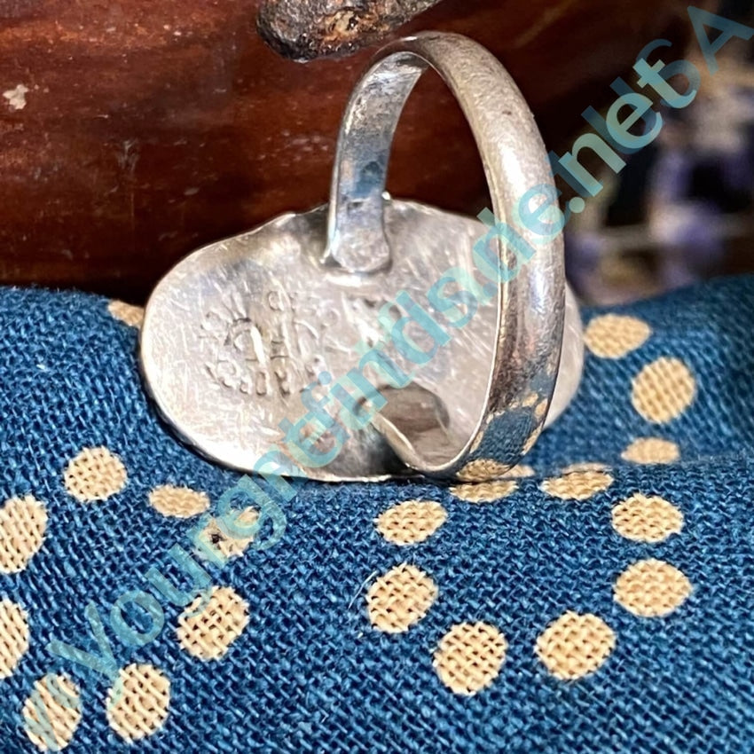 Vintage Mexican Southwestern Sterling Silver Turquoise Ring 5 Yourgreatfinds