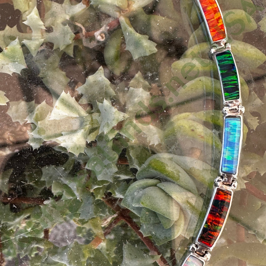 Vintage Mexican Sterling Silver 950 Fine & Opal Necklace Necklace