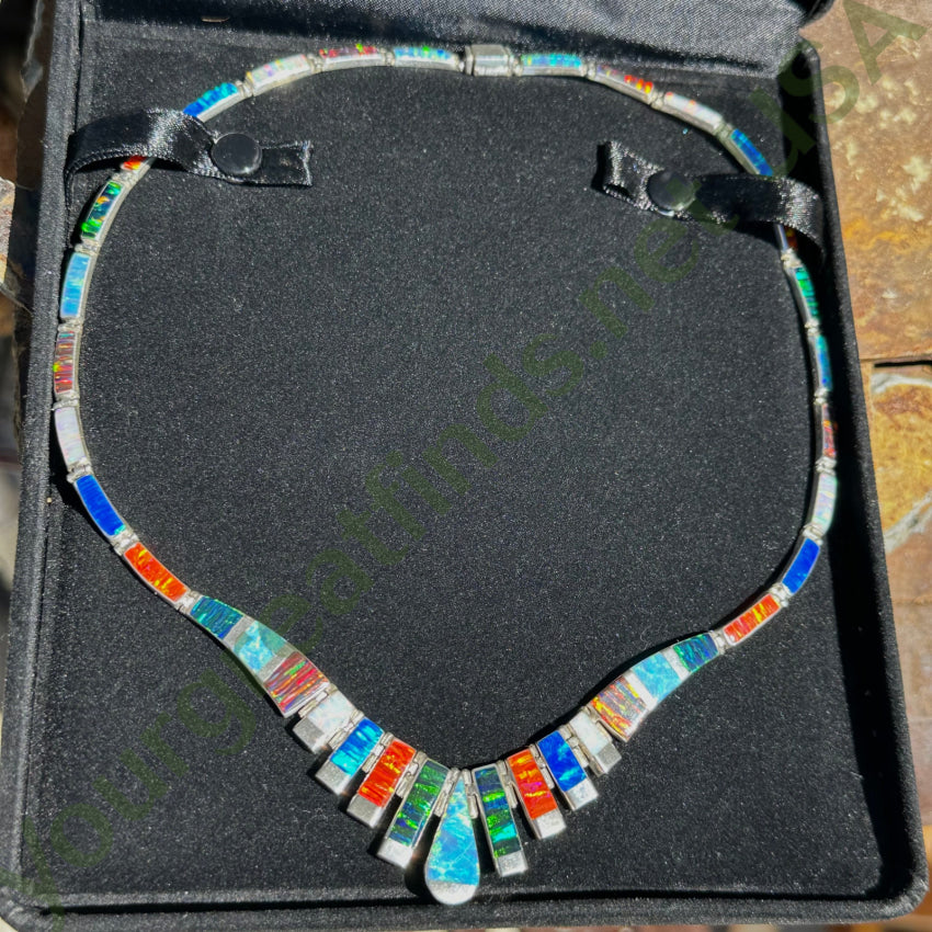 Vintage Mexican Sterling Silver 950 Fine Sterling Silver & Opal