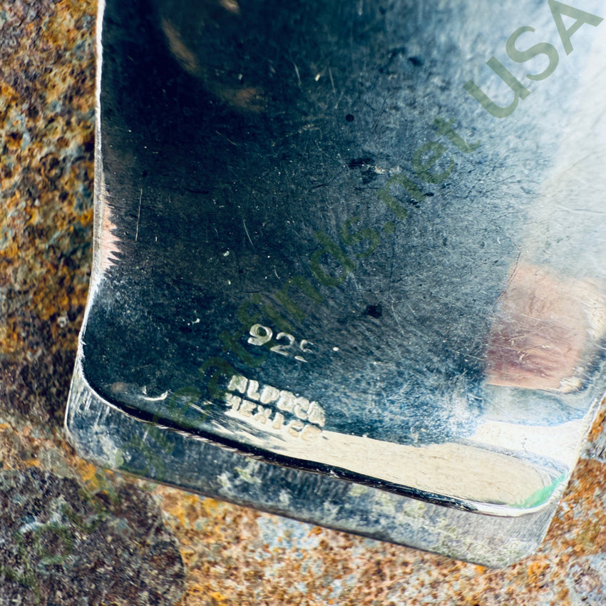 Vintage Mexican Sterling Silver & Alpaca Mosaic Money Clip money clip