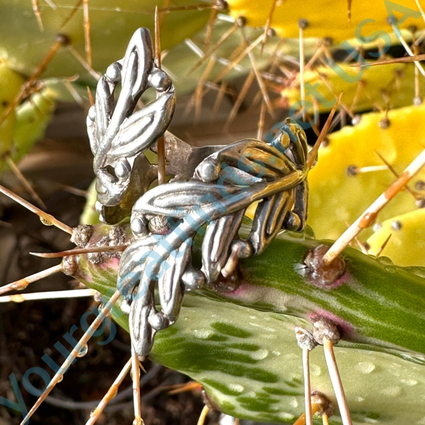 Vintage Mexican Sterling Silver Bypass Ring 1960S