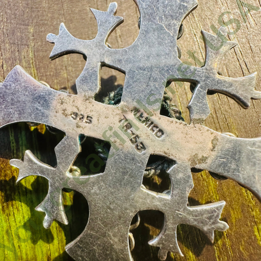 Vintage Mexican Sterling Silver Cannetille Cross Pendant