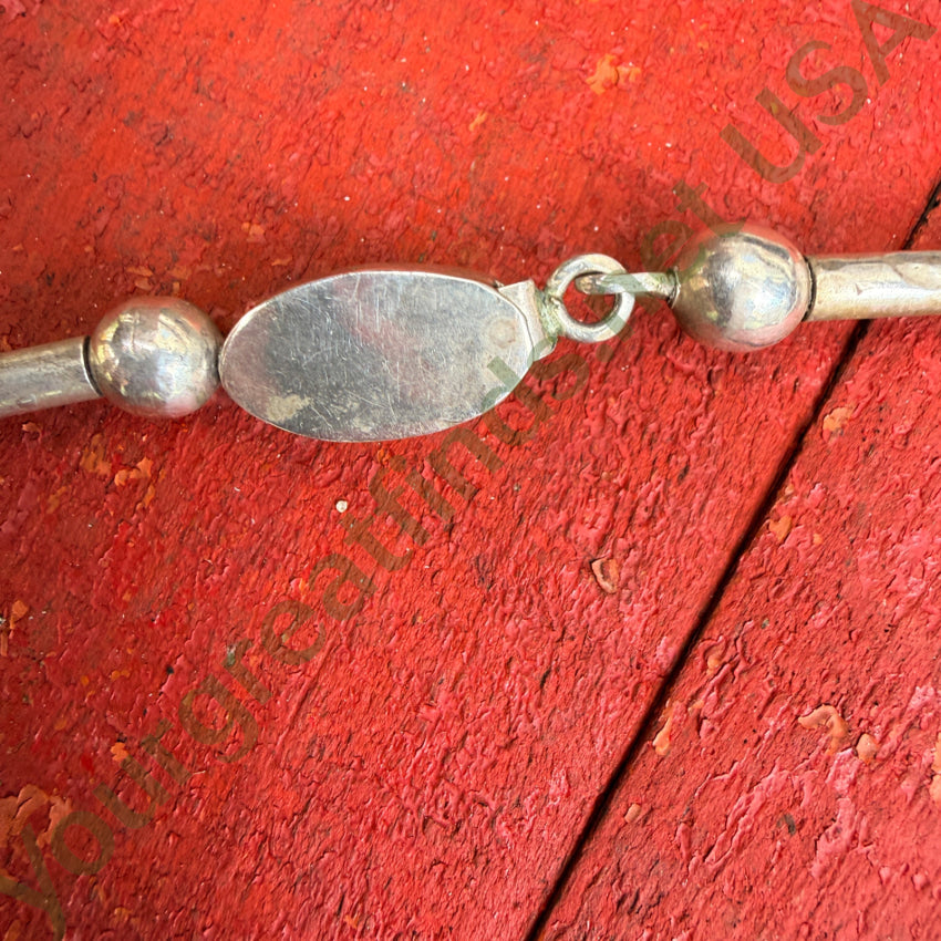Vintage Mexican Sterling Silver Lapis Stick Necklace Taxco Necklace