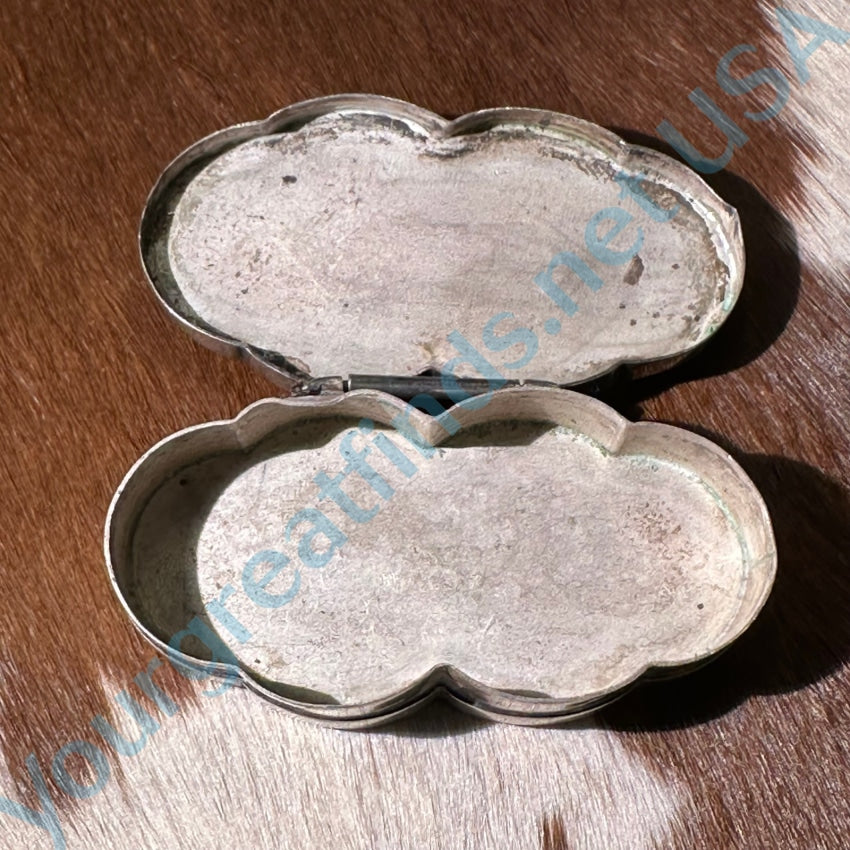 Vintage Mexican Sterling Silver Pill Box Hinged Lid