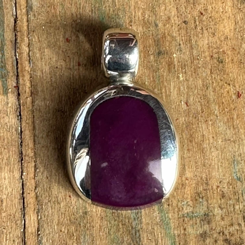 Vintage Mexican Sterling Silver Purple Stone Pendant