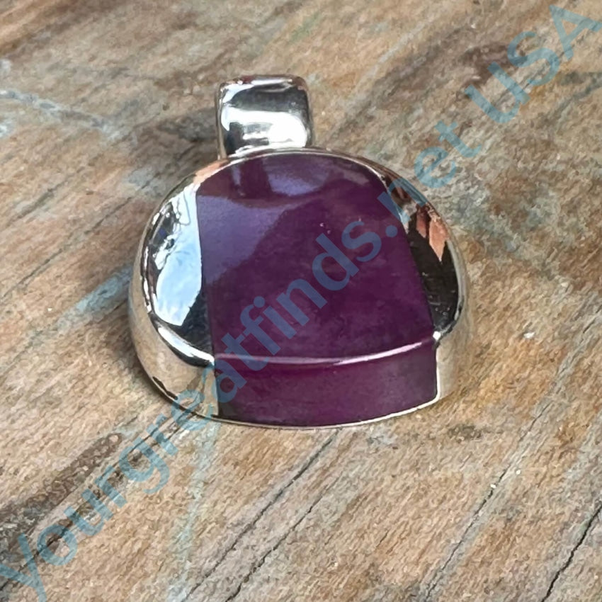 Vintage Mexican Sterling Silver Purple Stone Pendant