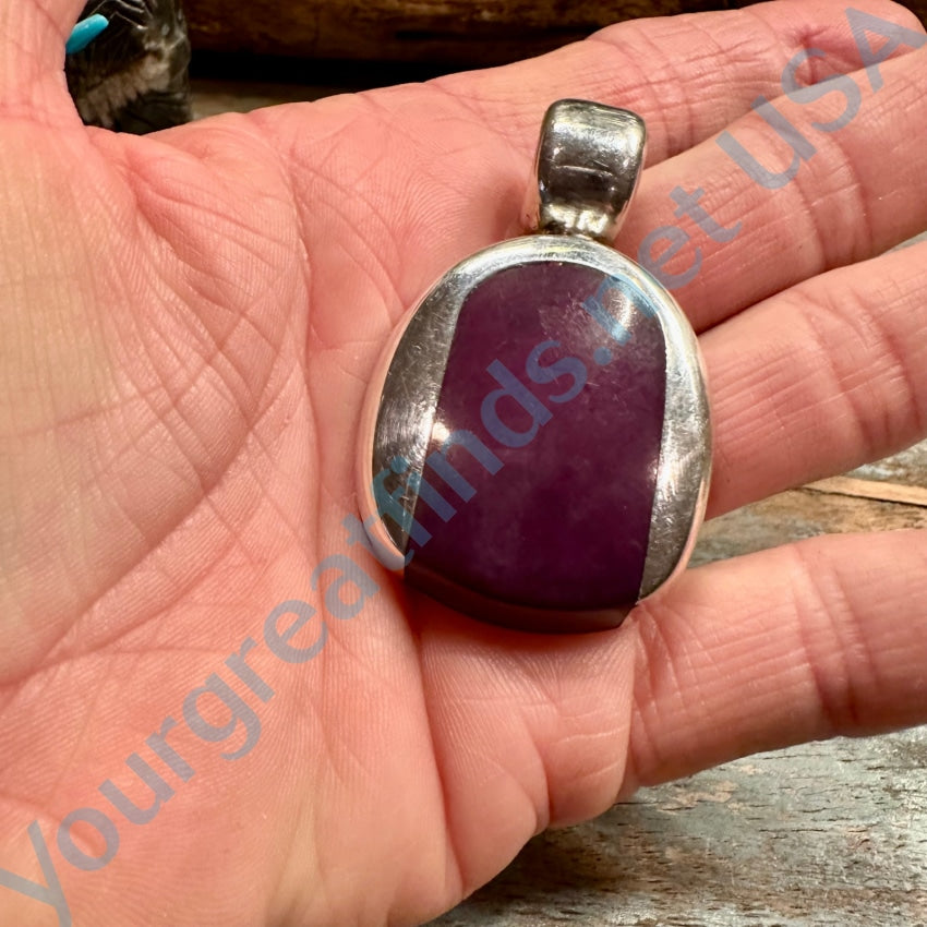 Vintage Mexican Sterling Silver Purple Stone Pendant