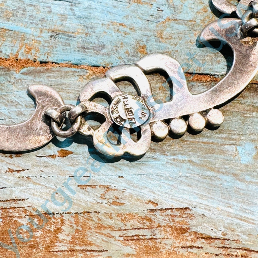 Vintage Mexican Sterling Silver Scorpion Panel Bracelet Scorpio