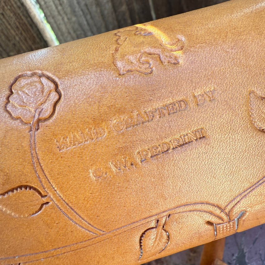 Vintage Mexican Tooled Leather Bag purse